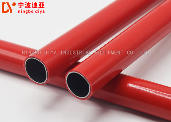 Colorful Lean Tube PE Coated Pipe 0.8 - 2.0mm Thinckness Connected With Joints