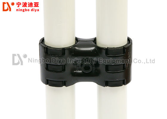 Black Color Pipe Rack Joint / Pipe Fitting System With Electrophoresis Surface