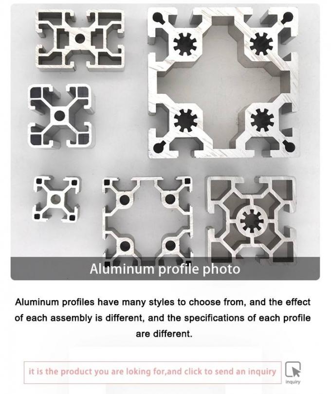 Profil à rayons en aluminium 2020 d'angle de la parenthèse 20x20 2040 V-fentes 1