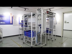 assemblage d'un banc de travail industriel par tuyau en aluminium