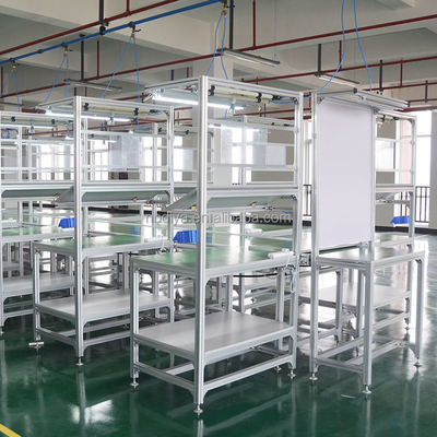 ESD Assembly Line Movable Adjustable Heavy Duty Workbench For Workshop