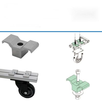 Castor Wheel Mounting Base Wheel Support Bracket For Lean Rack System