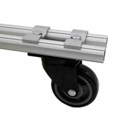 Castor Wheel Mounting Base Wheel Support Bracket For Lean Rack System