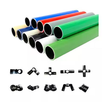 H2810 Assemble Tube Lean Pipe ABS/PE Coated Pipe for Heavy Duty Rack System