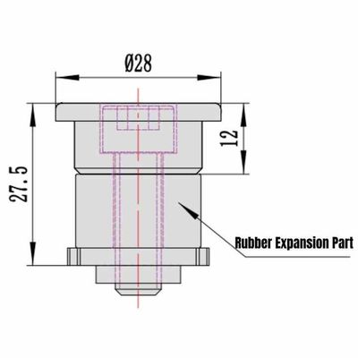 OD 28mm Lean Pipe Accessory Lean Tube End Cap Aluminum Round Tubing Metal Plug