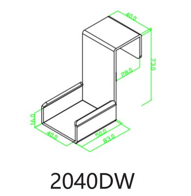 2040DW Industrial Aluminum Roller Bracket Roller Placon Connection Joint Roller Track Connector Placon Conveyor System