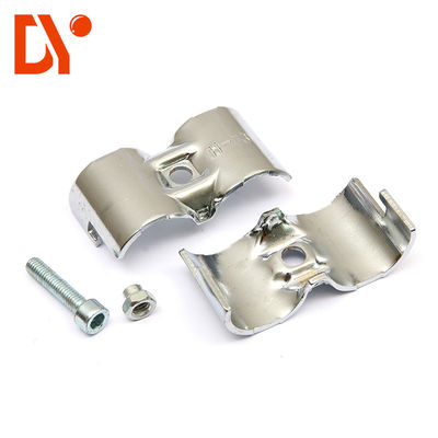 Chrome Plating HJ-11 Sheet Metal Joints Metal Lean Pipe Connector Tube Clamp in 2.3mm Thickness for Lean Pipe Rack System