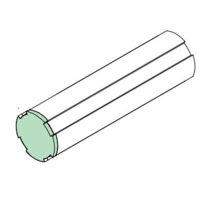 DYP28-01 Third Generation Lean Tube Accessories Loaded Frame Insert Aluminum Pipe End Cover