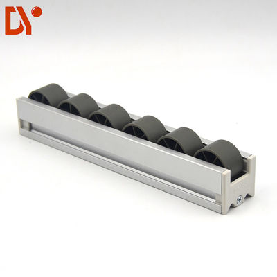 40*33 Industrial Aluminium Roller Track PP Wheels Placon For Warehouse FIFO Sliding Shelf
