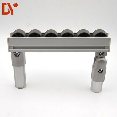 40*33 Industrial Aluminium Roller Track PP Wheels Placon For Warehouse FIFO Sliding Shelf