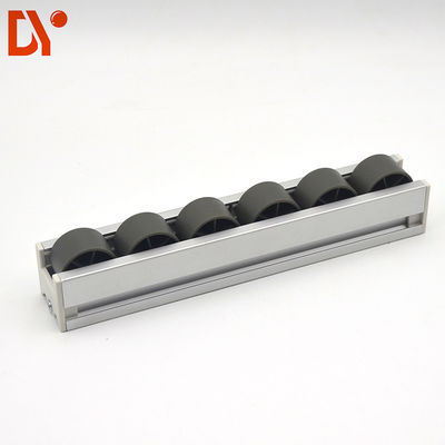 40*33 Industrial Aluminium Roller Track PP Wheels Placon For Warehouse FIFO Sliding Shelf