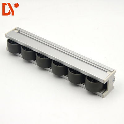 40*33 Industrial Aluminium Roller Track PP Wheels Placon For Warehouse FIFO Sliding Shelf