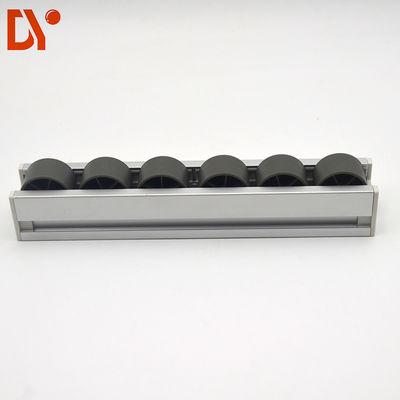 40*33 Industrial Aluminium Roller Track PP Wheels Placon For Warehouse FIFO Sliding Shelf