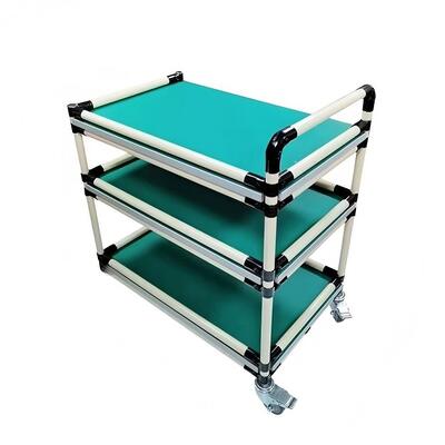 Steel-plastic Composite Plated Lean Pipe for Heavy Duty Rack Work Bench Hand Trolley Assembly with Anti-corrosion Features