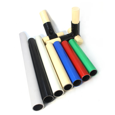 Steel-plastic Composite Plated Lean Pipe for Heavy Duty Rack Work Bench Hand Trolley Assembly with Anti-corrosion Features