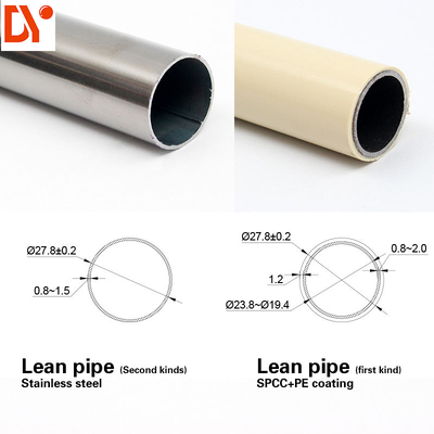 Factory Direct H2815 PE Coated Lean Pipe For Logistics Racking Systems