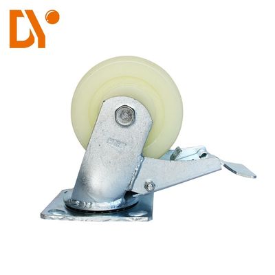 Nylon résistant conception simple de 4 de pouce roulettes de pivot pour l'équipement maigre de tuyau