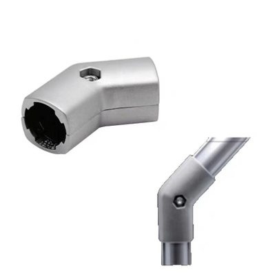 Cadre de tubes maigres de troisième génération Tubes en aluminium de haute qualité 135 ° Pièces de fixation des joints externes