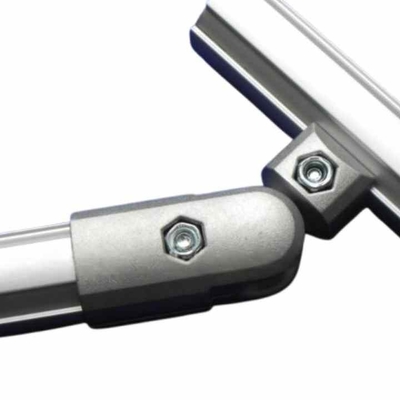 Ligne d'assemblage de tuyaux en aluminium de troisième génération accessoires entrepôt 180 degrés type externe de joint