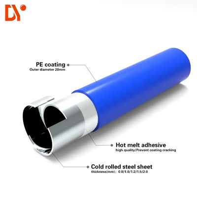H2810 Assemble Tube Lean Pipe ABS/PE Coated Pipe for Heavy Duty Rack System