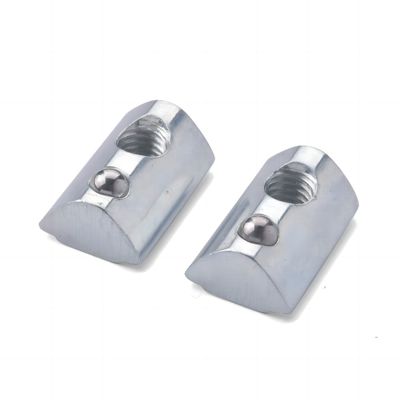 European Standard T-shaped Slider Nut Nickel Plated Elastic Steel Ball Nut Block Stainless Steel