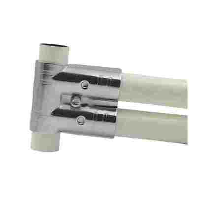 HJ-14 Chromage plaqué joints de tuyaux métalliques ronds / connecteurs / connecteur de tube 3 voie pour la ligne de montage du système de tuyauterie maigre