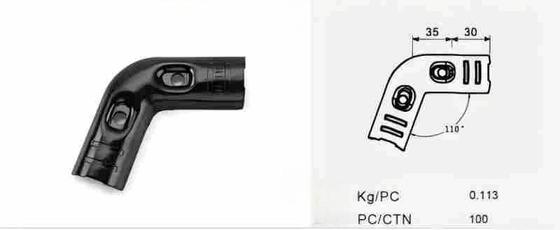 HJ-21 Hot Sale High Quality 110 Degree Black Metal Joint and Pipe Connector for OD 28 mm Lean/Coated Pipe