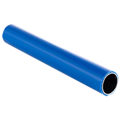OD28mm Tube composite en PE enduit en bleu clair pour mur de système de rack